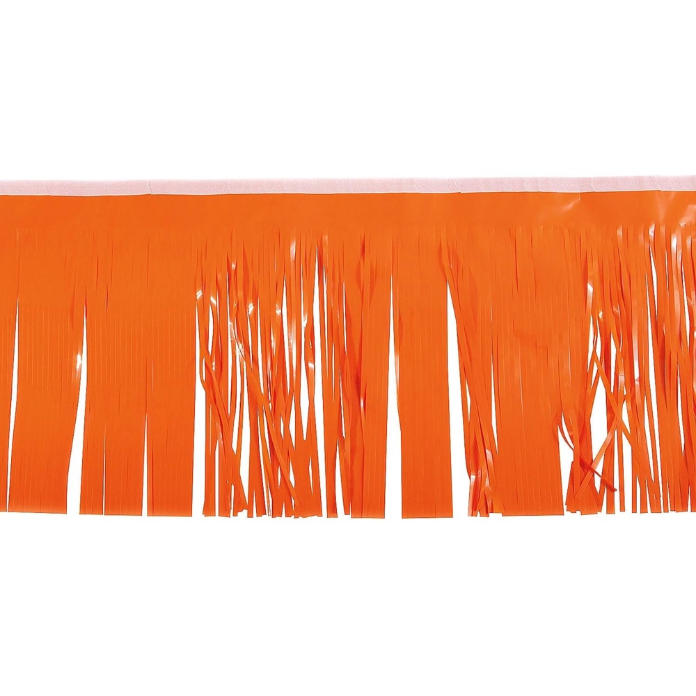 image:imageFun Express 10 ft x 15 Orange Vinyl Fringe Float amp Table Decoration