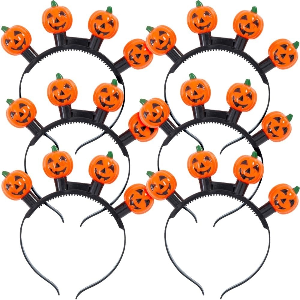 image:imageFun Express Halloween JackoLantern LightUp Head Boppers  6 Pc