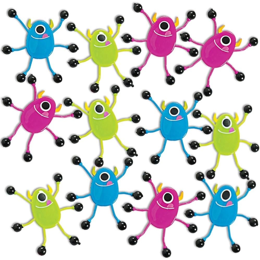 image:imageFun Express Monster Wall Tumbler Toys Set of 12 Halloween Handouts and Party Favors