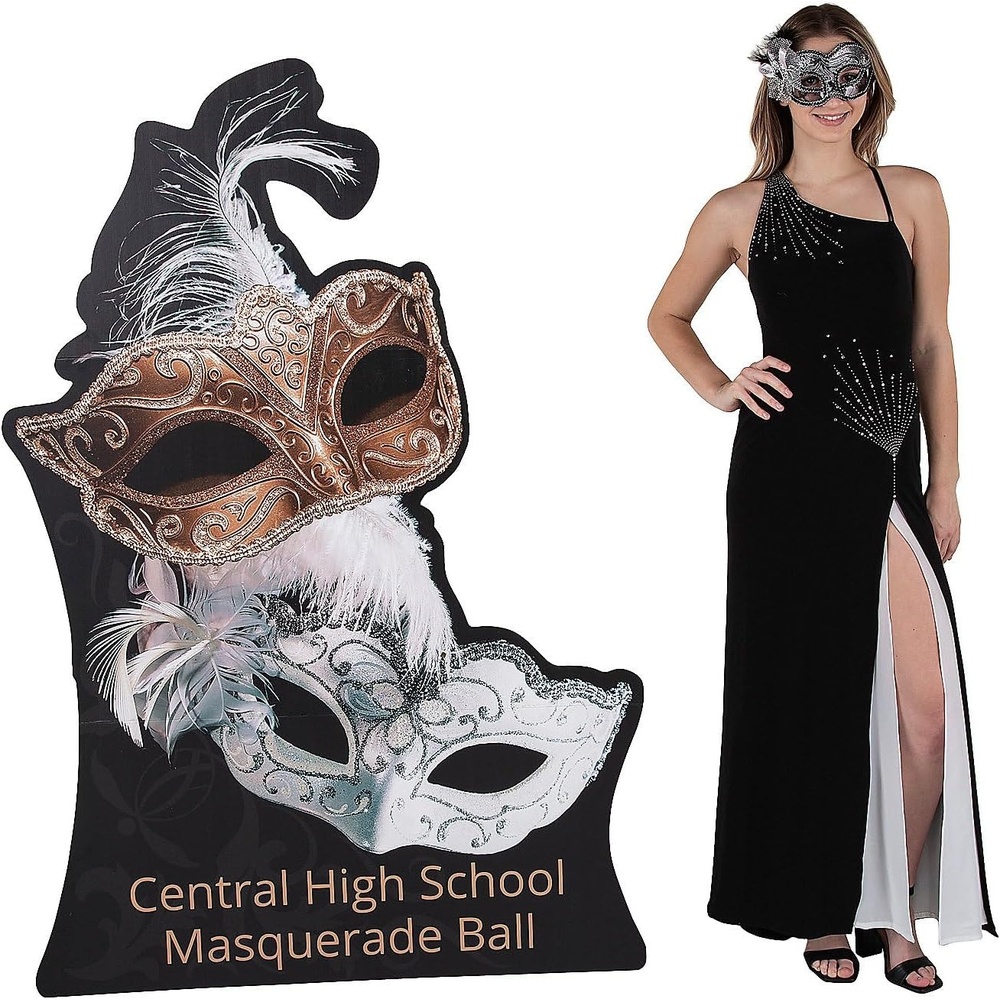 image:imageFun Express Personalized Masquerade Ball Cardboard Cutout StandUp 66
