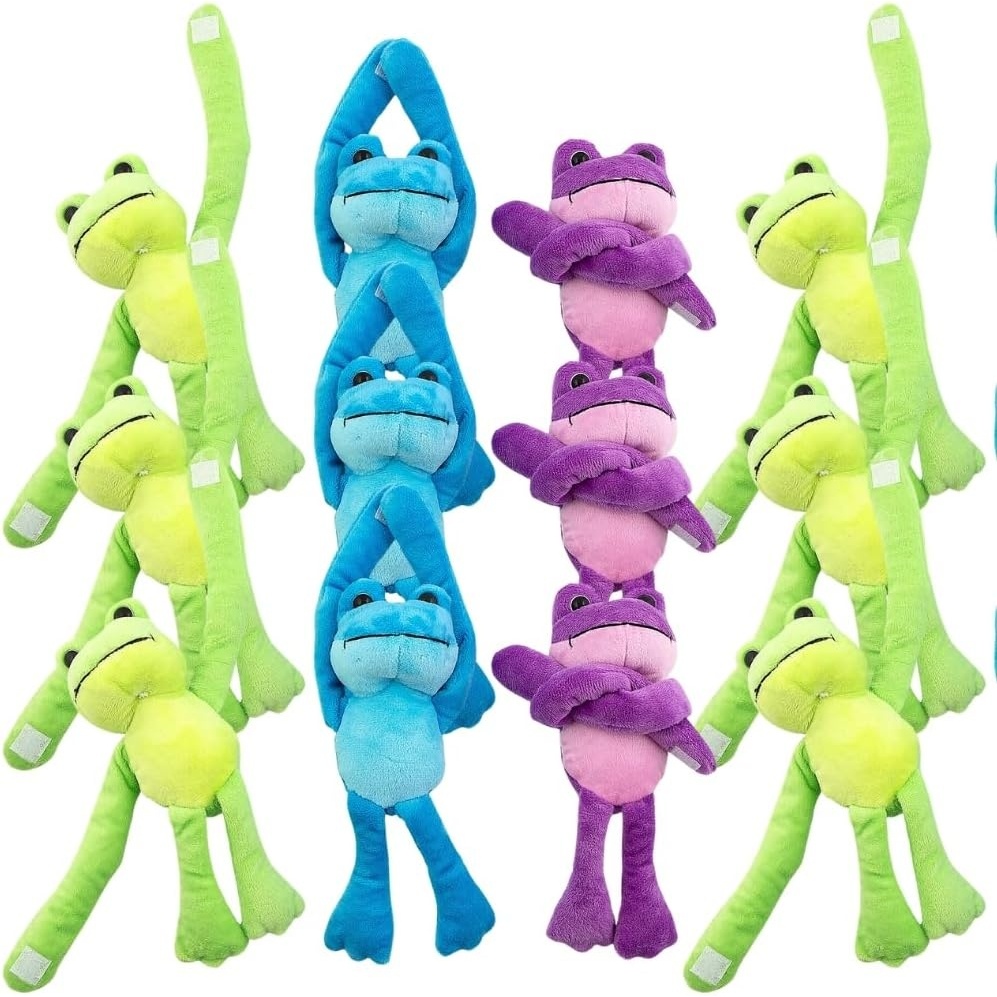 image:imageFun Express Plush Long Arm Stuffed Frogs Toys VBS 202612 Pieces