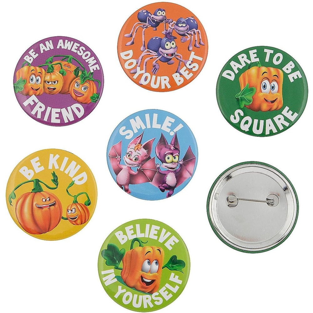 image:imageFun Express Spookley the Square Pumpkin Buttons 24 Pieces