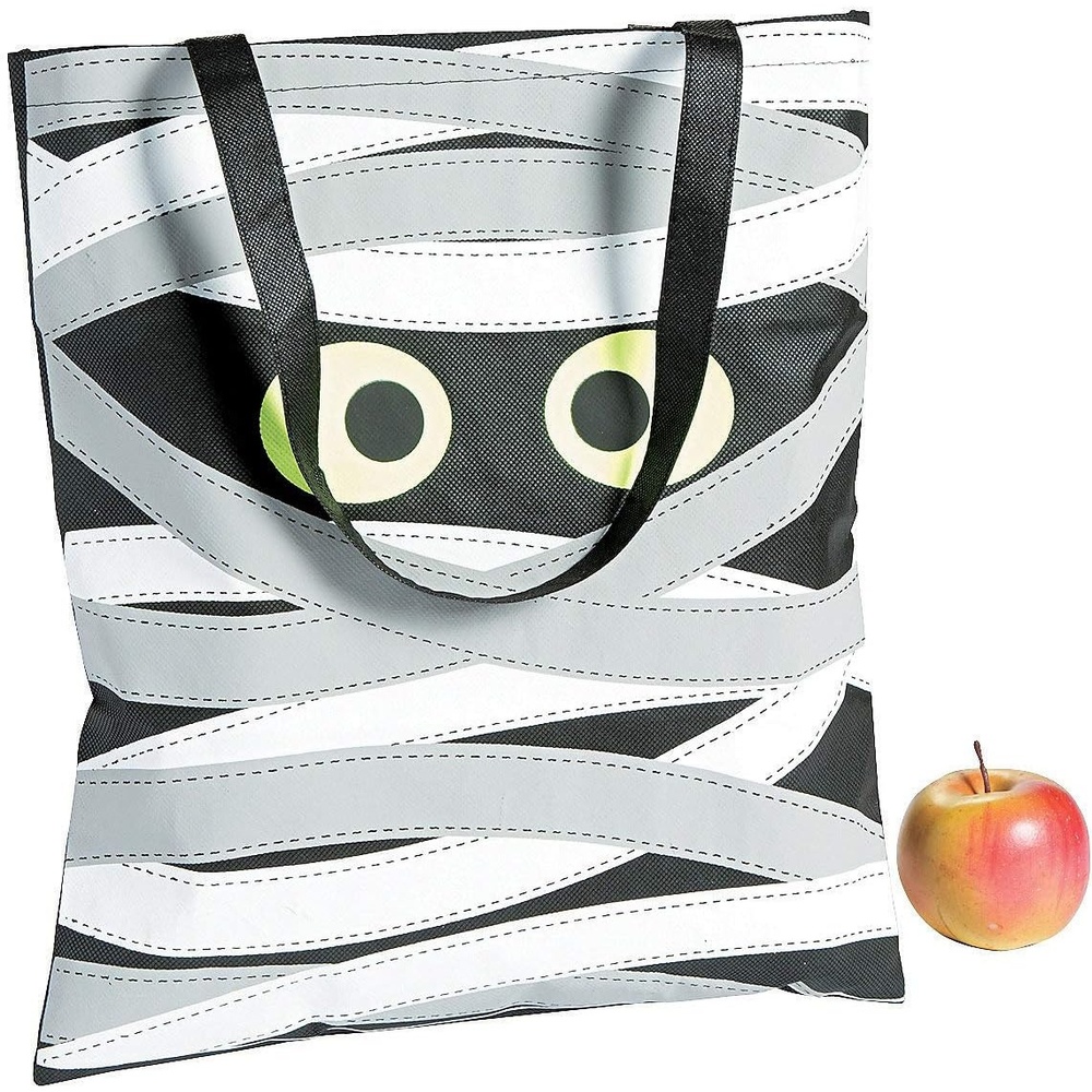 image:imageLarge Mummy Reusable Tote Bags set of 12 Halloween Supplies