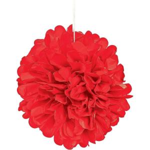 Oriental Trading Décoration pompon, rouge, taille unique