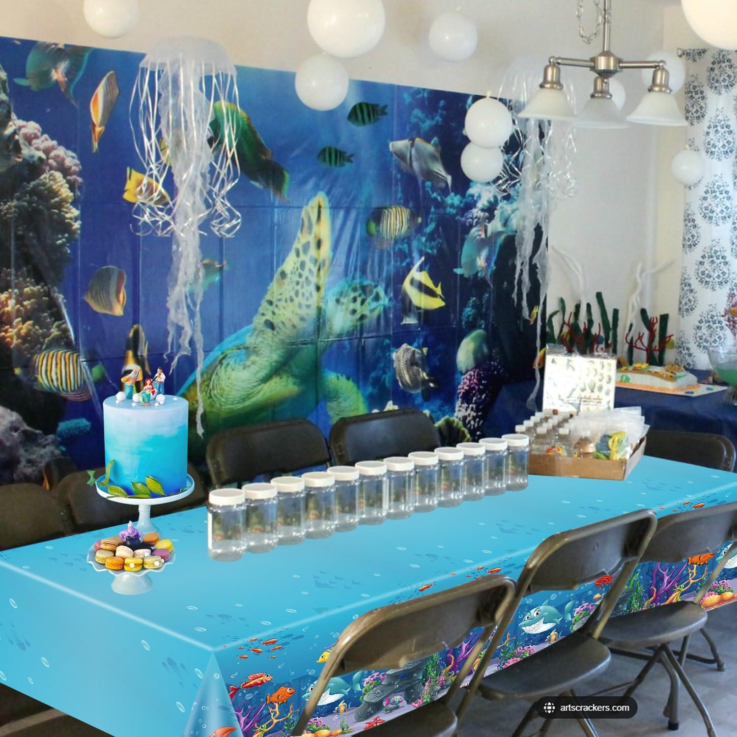 imageLot de 4 Housses de Table pour Plantes Nappes Hawaennes Luau Feuilles de Palmiers 86 x 51 inOcean
