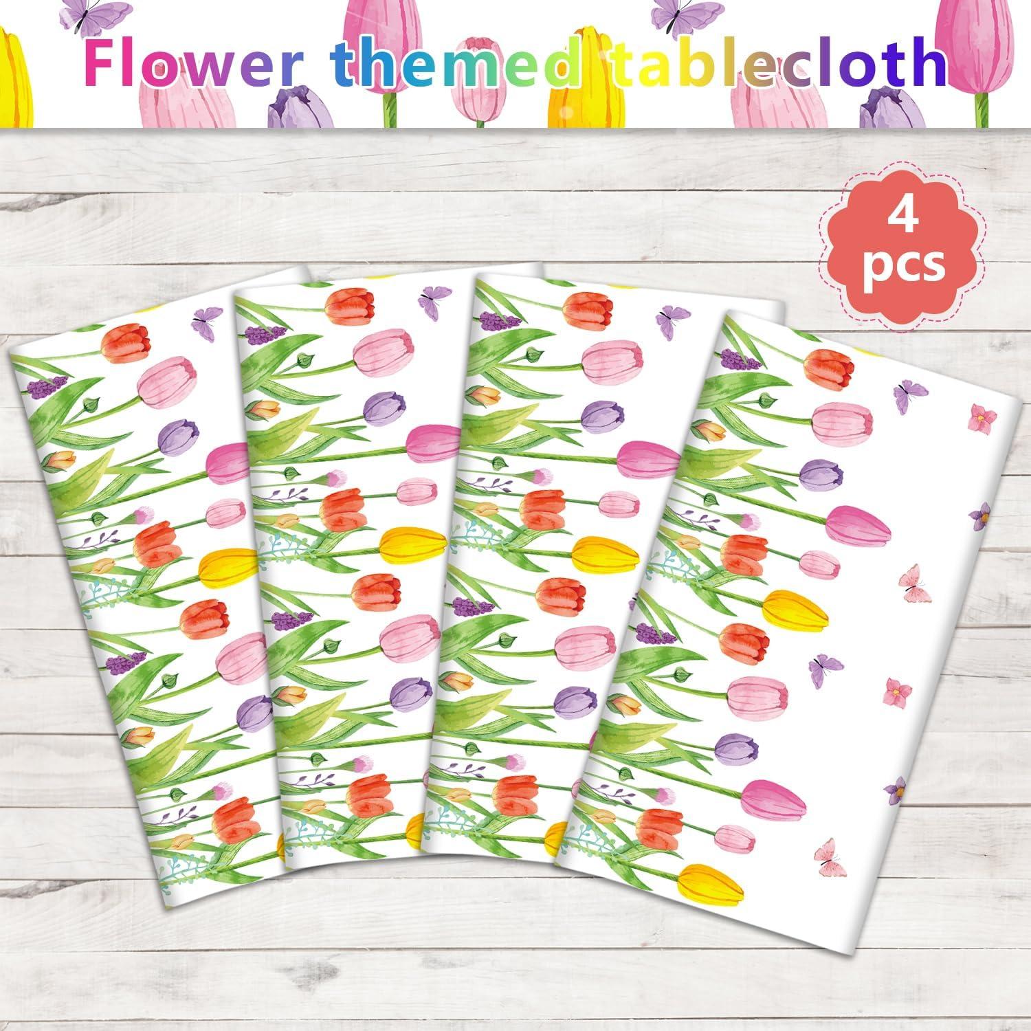 imageLot de 4 Housses de Table pour Plantes Nappes Hawaennes Luau Feuilles de Palmiers 86 x 51 inTulipe