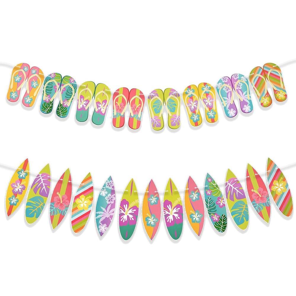 image2PCS Bannires Hawaenne Banderole Tropicale Dcoration Hawaenne pour Fte Luau Aloha