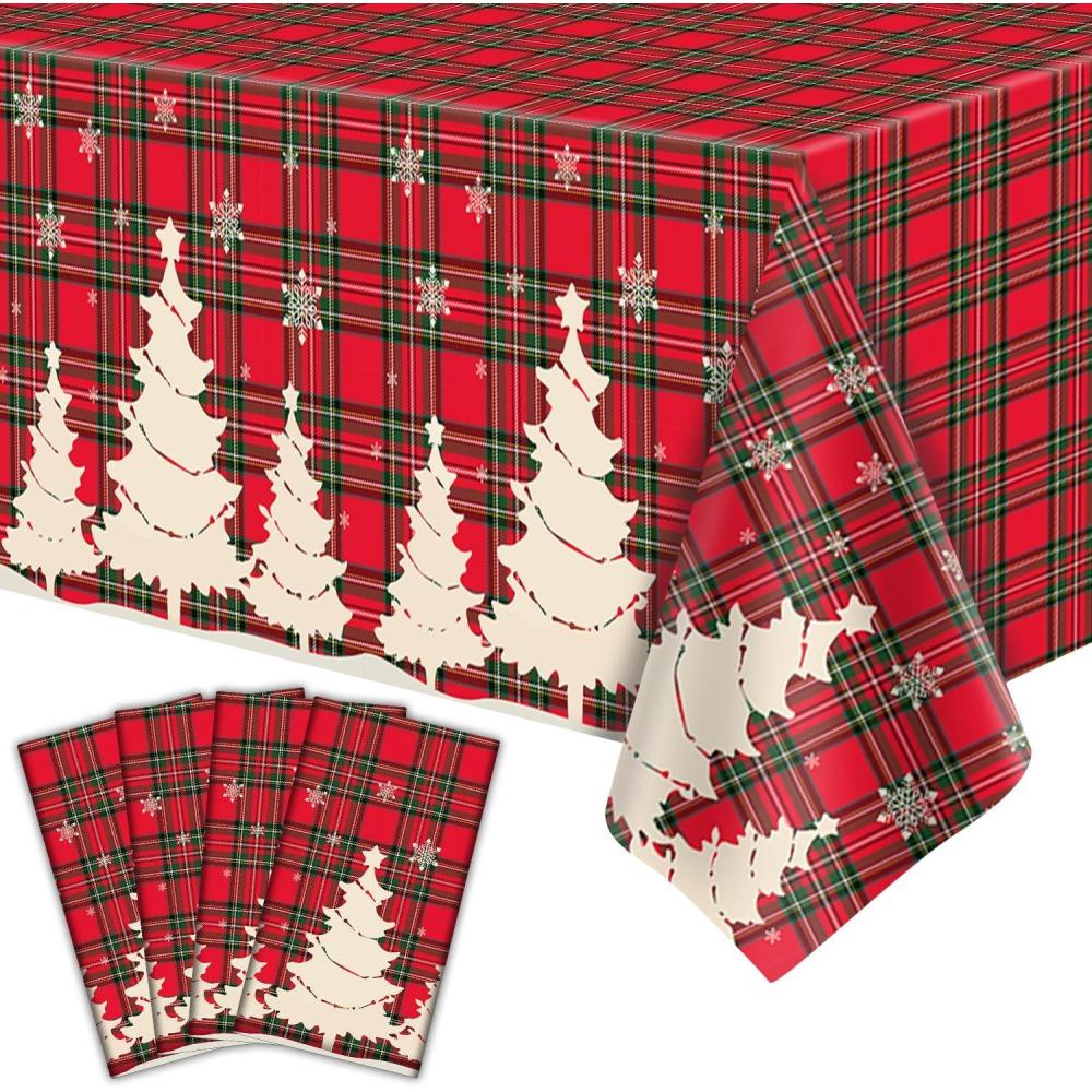 imageLot de 4 Housses de Table pour Plantes Nappes Hawaennes Luau Feuilles de Palmiers 86 x 51 inChristmasplaid
