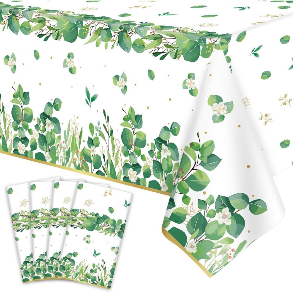imageLot de 4 Housses de Table pour Plantes Nappes Hawaennes Luau Feuilles de Palmiers 86 x 51 inFeuille Deucalyptus