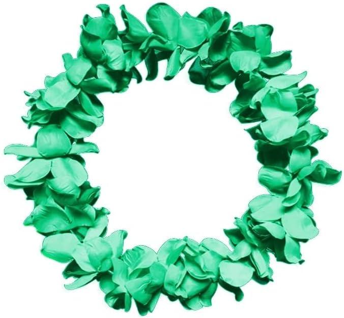 imageCISMARK Ensemble de colliers et bracelets hawaens avec fleurs LuauVert