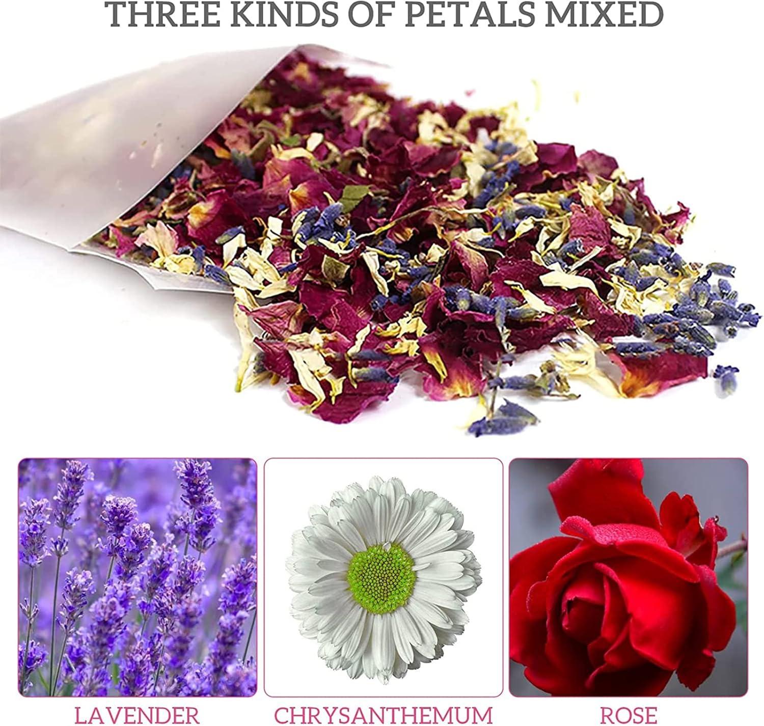 image1 Litre Confettis de Ptales de Mariage Naturels Jetant de Fleurs Sches de Rose Dcoration de Mariage1 Litre Confettis