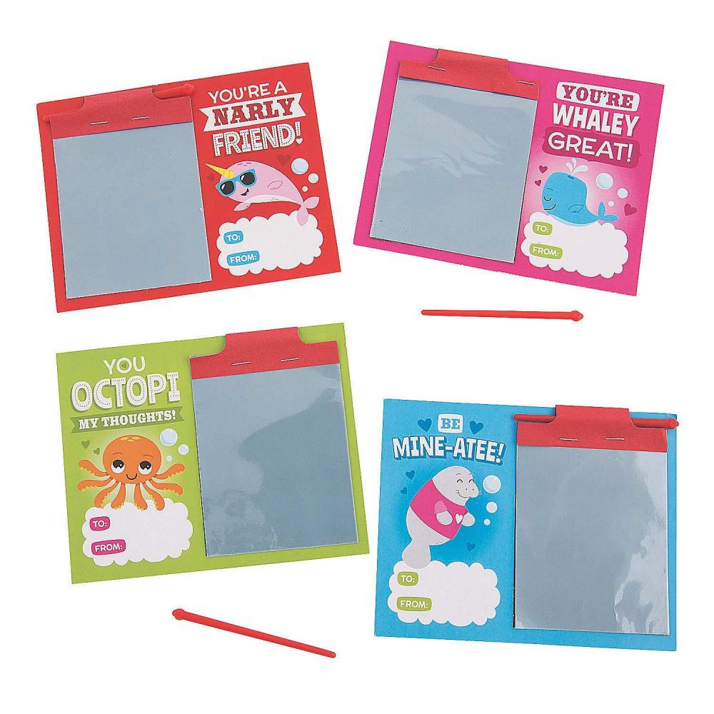 imageFun Express  Valentine Mini Magic Pads With Sealife C pour la Saint Valentin  Papeterie  Blocnotes  crans magiques  Saint Valentin  12 pices