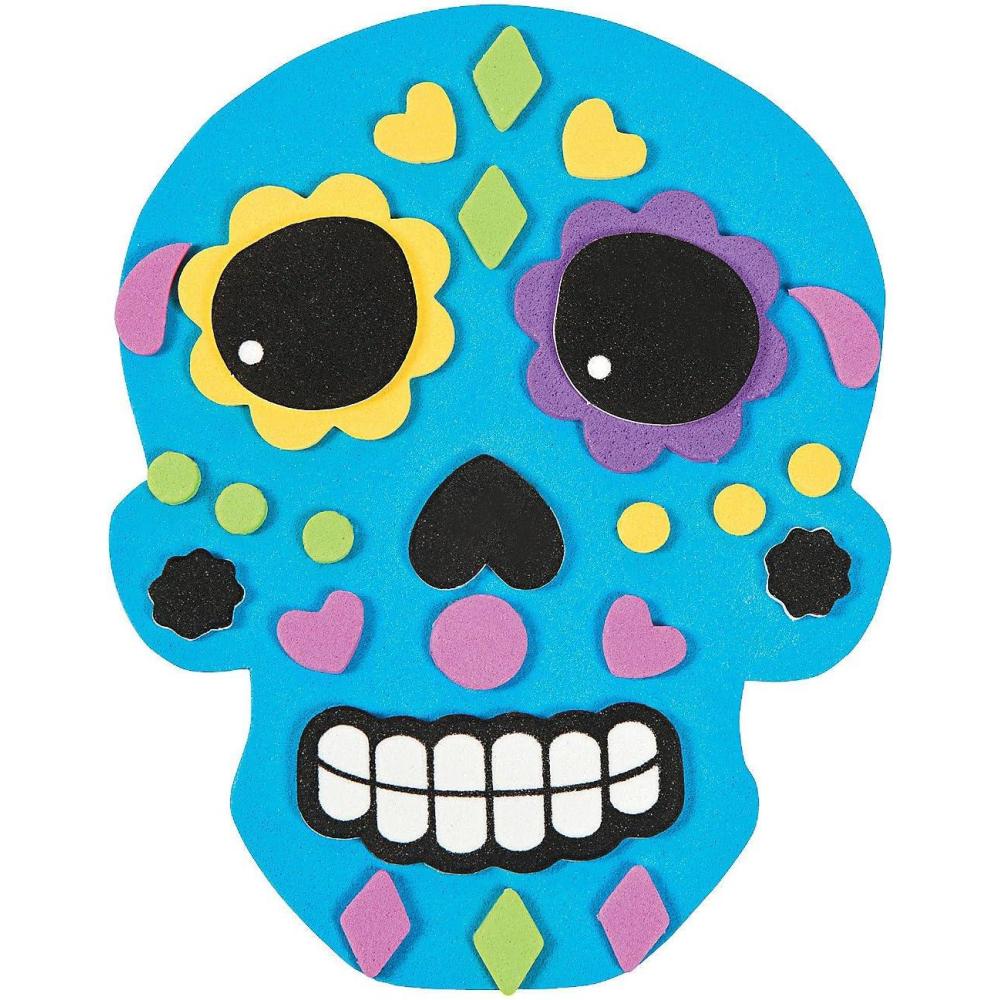 imageFun Express Kit daimants faire soimme en forme de crne en sucre Fait 24 Jour des morts et artisanat dHalloween pour enfants