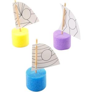 Color Your Own Kit de bricolage pour bateau de nouilles de piscine, 12 pièces
