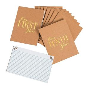 Fun Express – Lot de 10 carnets d&rsquo;anniversaire pour mariage – Papeterie – Bloc-notes – Carnet de notes et journaux – Mariage – 10 pièces