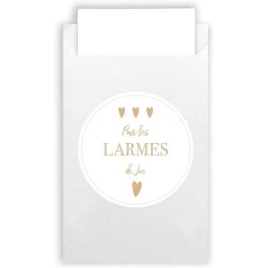 Plantvibes 100 enveloppes et 100x des Larmes de Joie Autocollant dans Le Style Vintage pour Le Mariage, encaustique & Bijoux(Blanc)