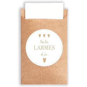 Plantvibes 100 enveloppes et 100x des Larmes de Joie Autocollant dans Le Style Vintage pour Le Mariage, encaustique & Bijoux(marron)