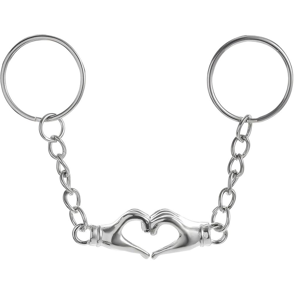 imagePorte Clef pour Couple en Alliage de Zinc avec Cadeau de SaintValentin pour lui elle petit ami petite amie pouse mari fiance amis