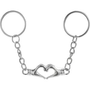 Porte Clef pour Couple en Alliage de Zinc avec – Cadeau de Saint-Valentin pour lui, elle, petit ami, petite amie, épouse, mari, fiancée, amis