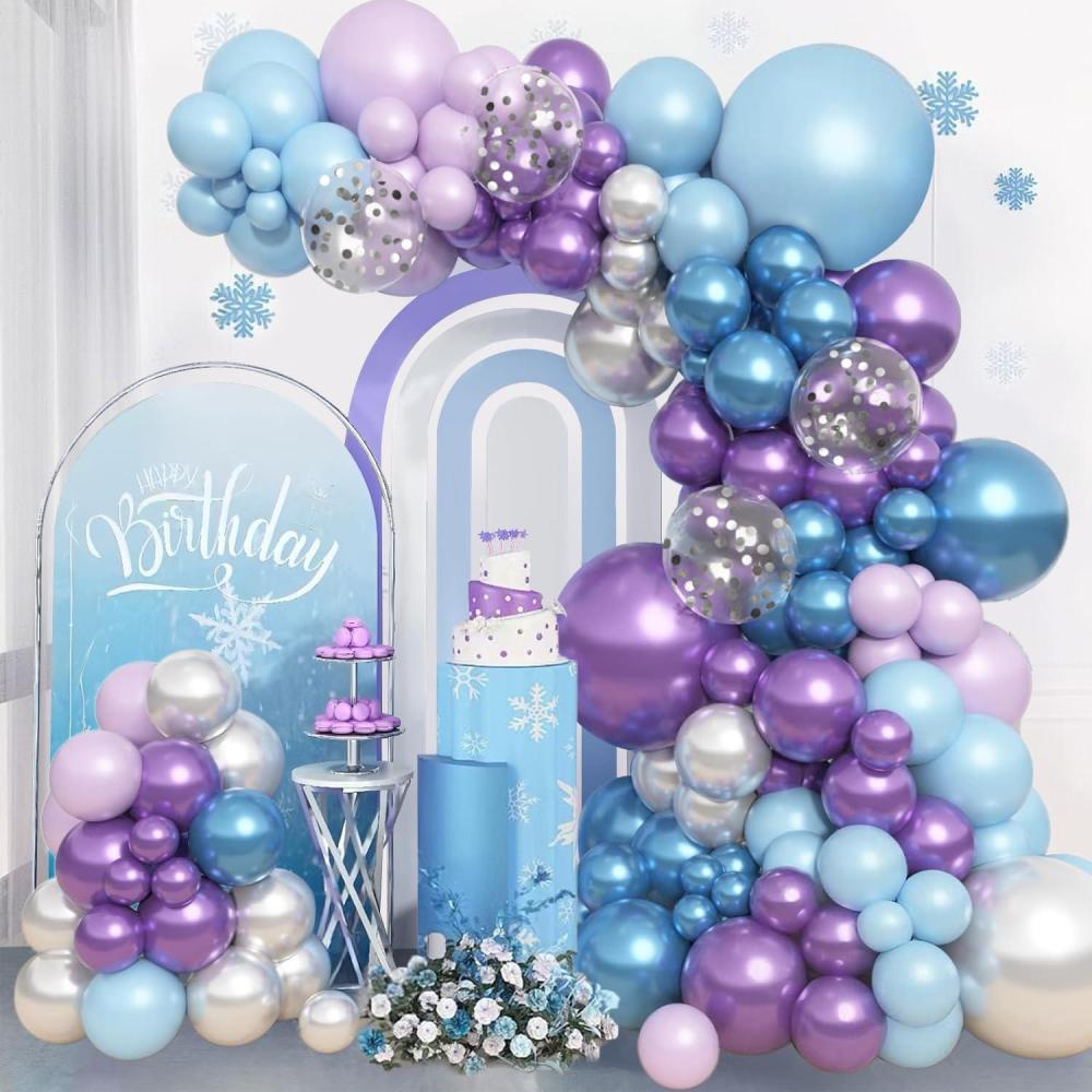imageKit Arche Ballon Noir Or 115 Pices Noirs Dors Ballons Guirlande avec Ballons Confetti Dors Arche de Ballon pour Fte Prnatale Deco Anniversaire Baby Shower Mariage Diplm RamadanArgent Violet Bleu