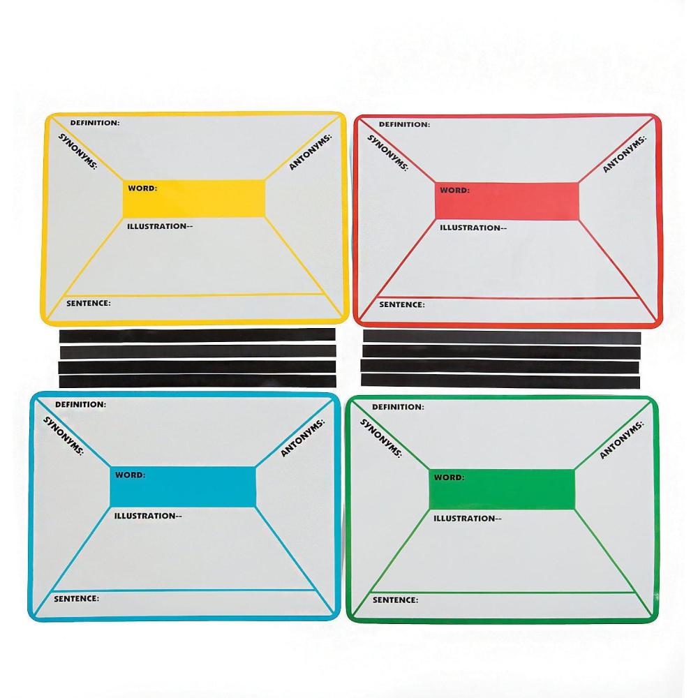 imageLot de 4 feuilles carres effaables sec 4 pices Activits ducatives et dapprentissage pour enfants