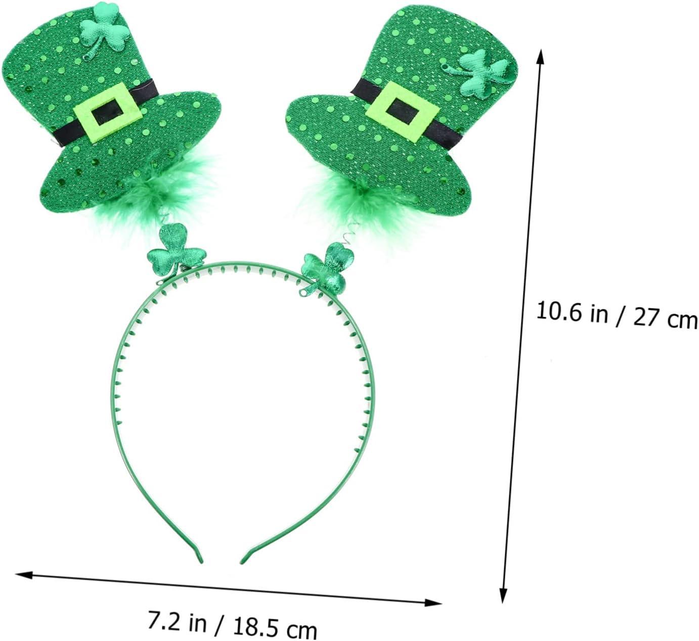 image6 Pices bandeau de carnaval trefle saint patrick day fiesta feist dcoration Vert trfle kilt accessoire de cheveux patrick cerceau de cheveux st patrick Tissu polyester Green