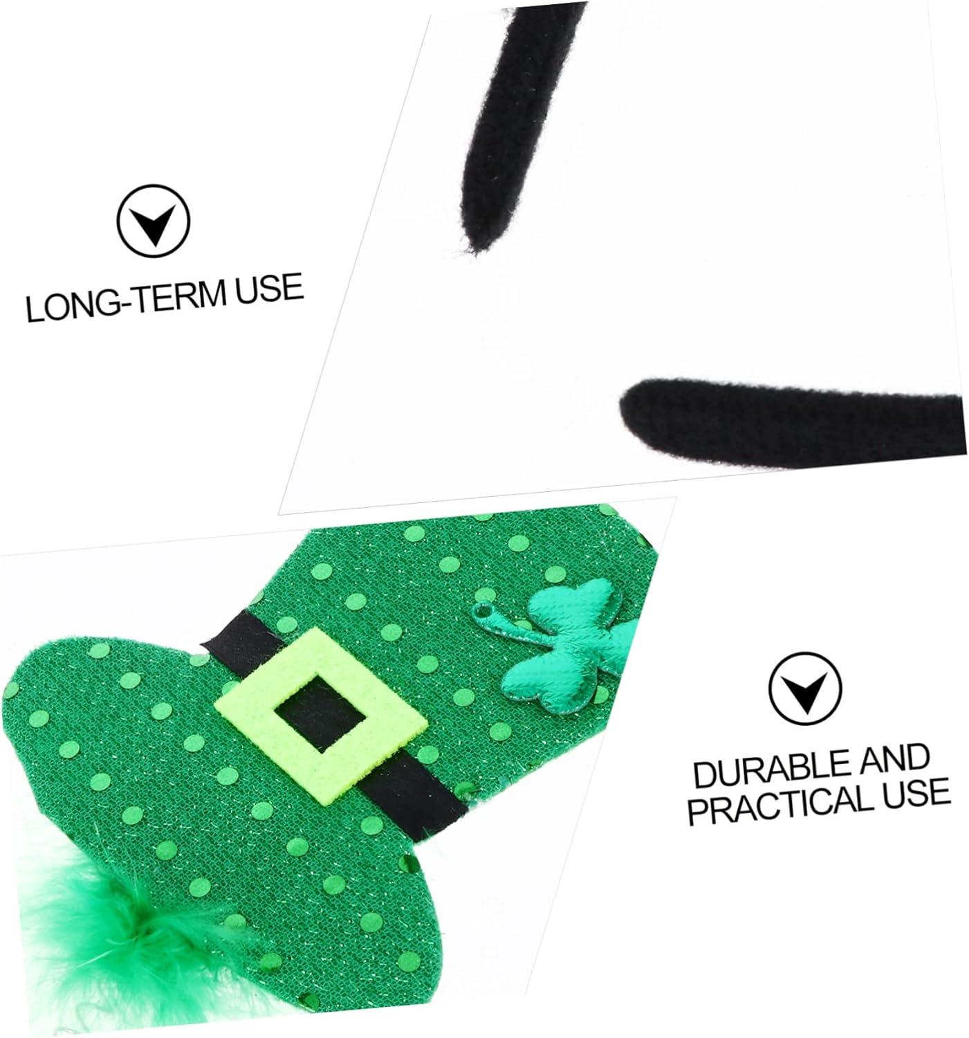 image6 Pices bandeau de carnaval trefle saint patrick day fiesta feist dcoration Vert trfle kilt accessoire de cheveux patrick cerceau de cheveux st patrick Tissu polyester Green