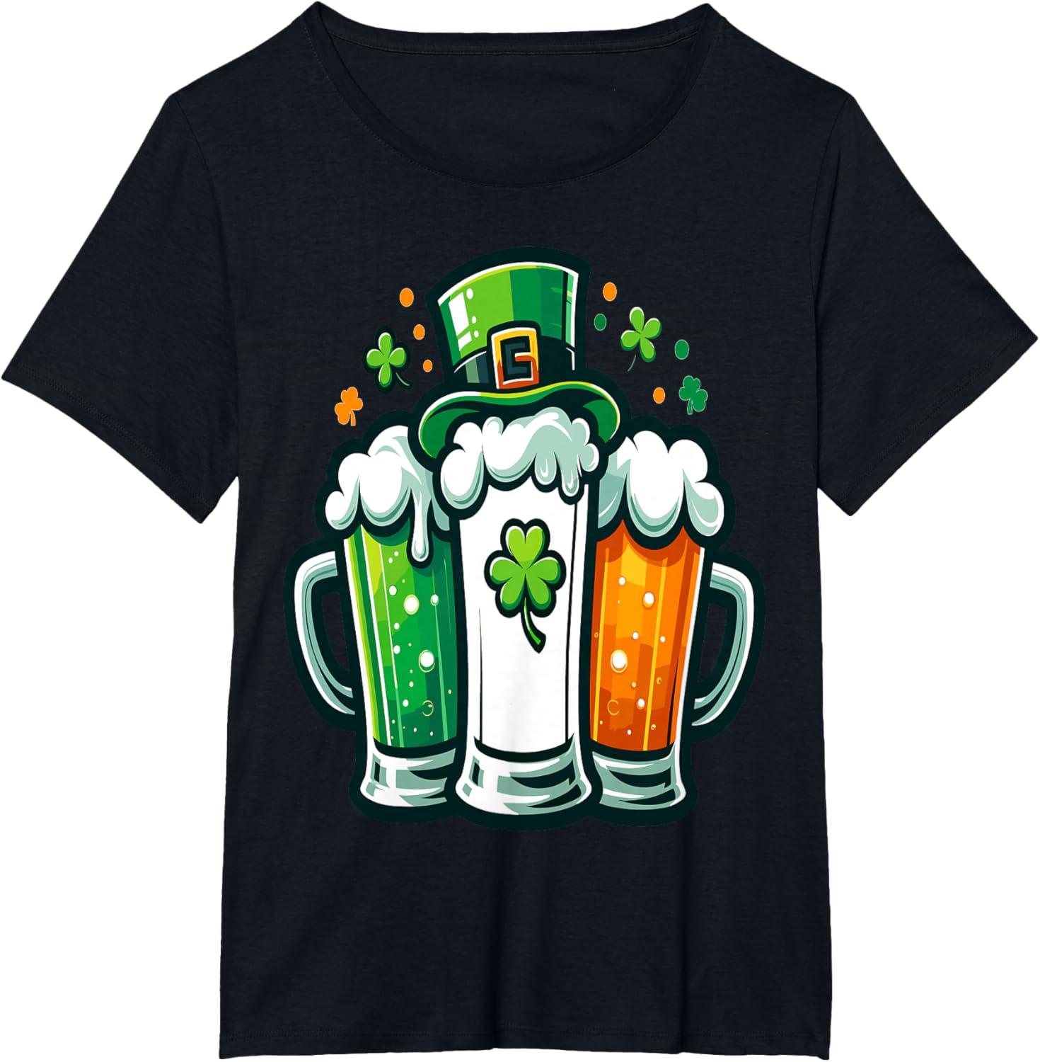 imageDrapeau Irlandais de la SaintPatrick pour Homme et Femme TShirtNoir
