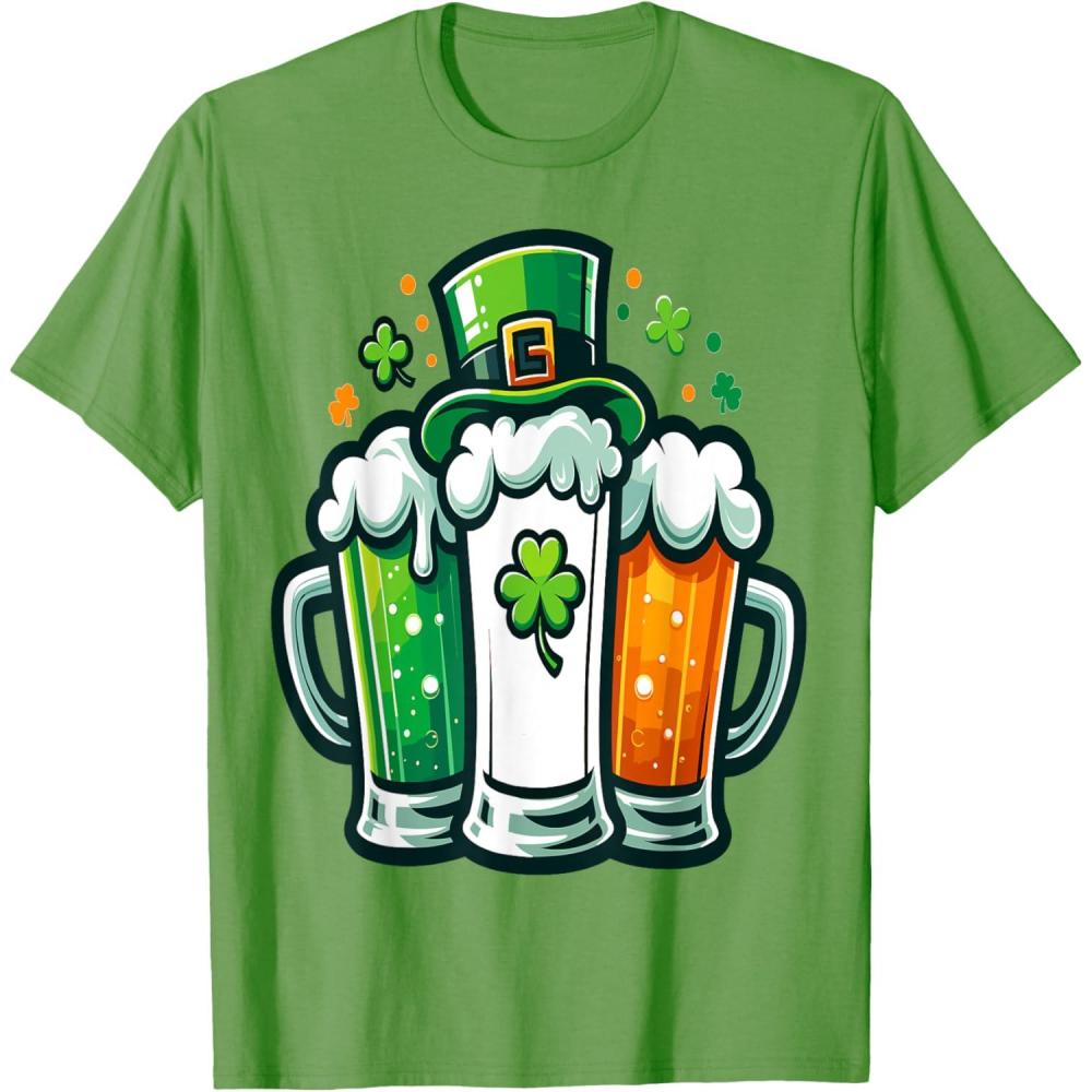 imageDrapeau Irlandais de la SaintPatrick pour Homme et Femme TShirtHerbe