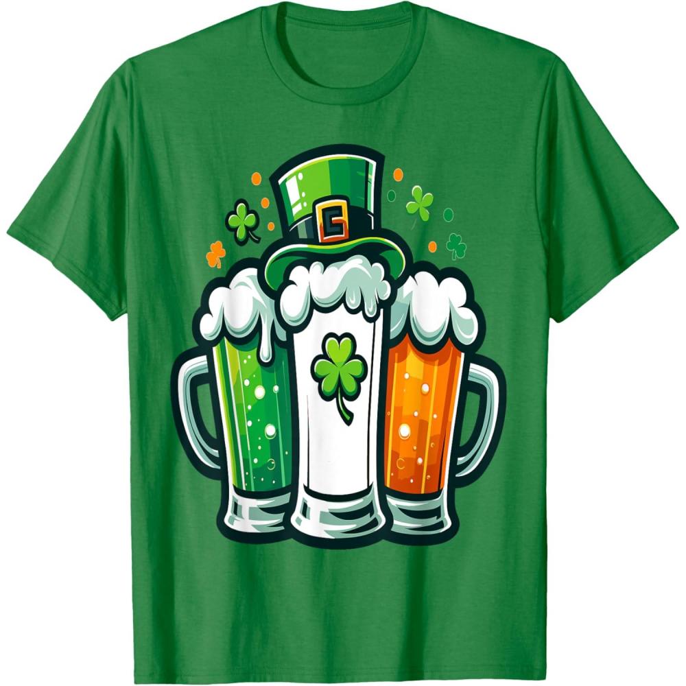 imageDrapeau Irlandais de la SaintPatrick pour Homme et Femme TShirtVert Kelly