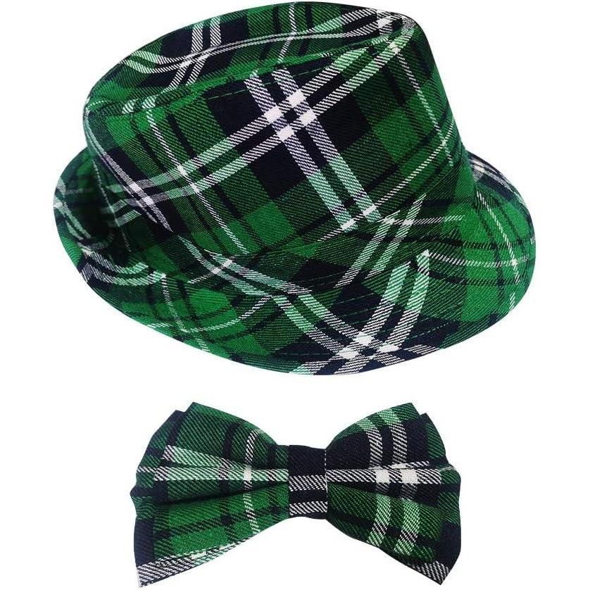 imageSOUTHSKY SaintPatrick Chapeau Verte avec Nud Papillon de Trfle Dcoration pour la fte de la St Patrick