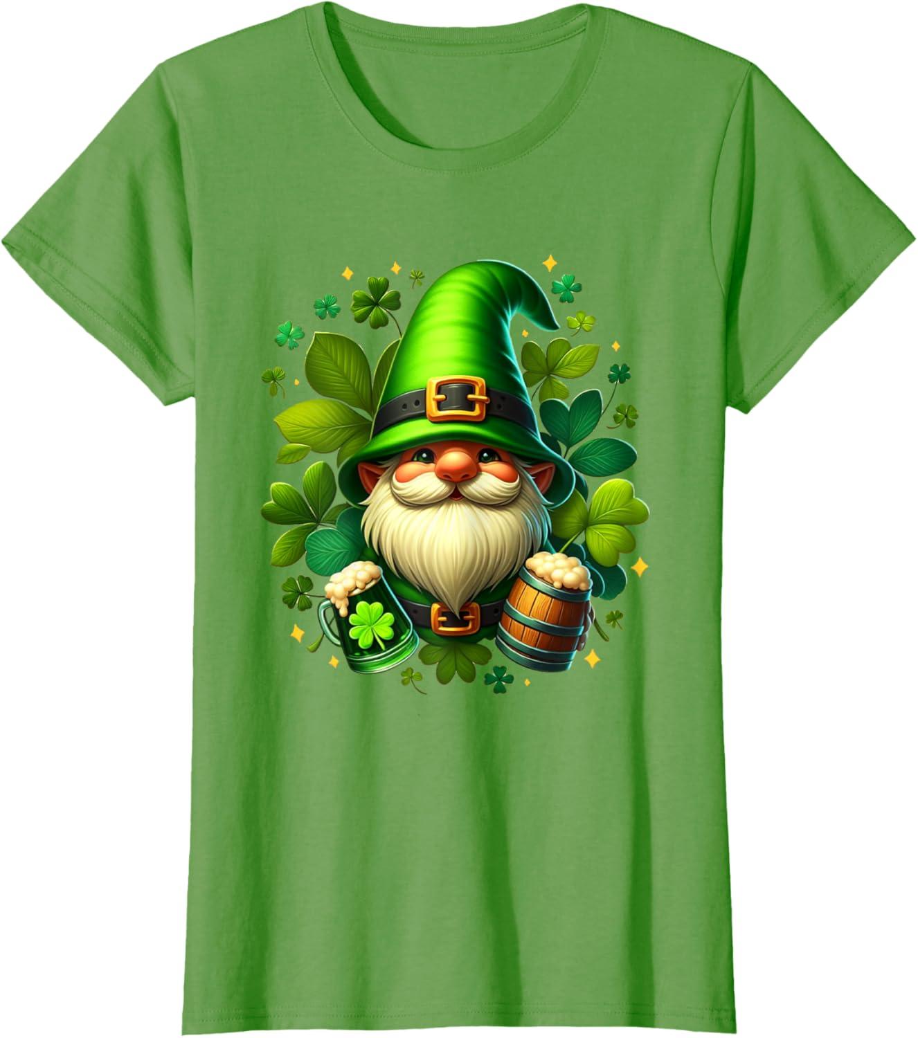 imageGNOME De La Saint Patrick Shamrock St Patricks GNOME TShirtHerbe