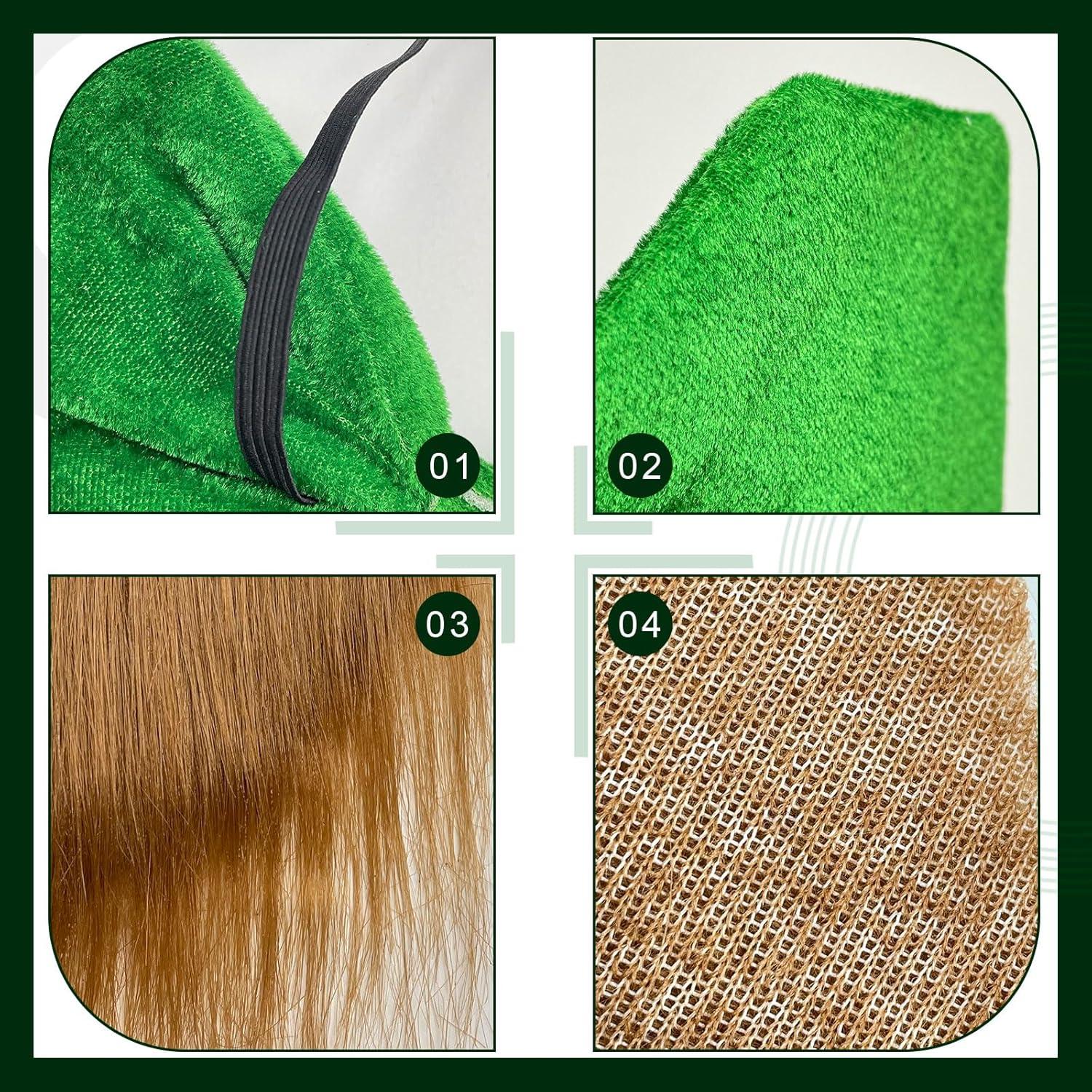 imageLot de 3 accessoires de robe verte dcorations de costume de la SaintPatrick costume de leprechaun nud papillon accessoires de costume de barbe accessoire rtro pour homme et femmeVert