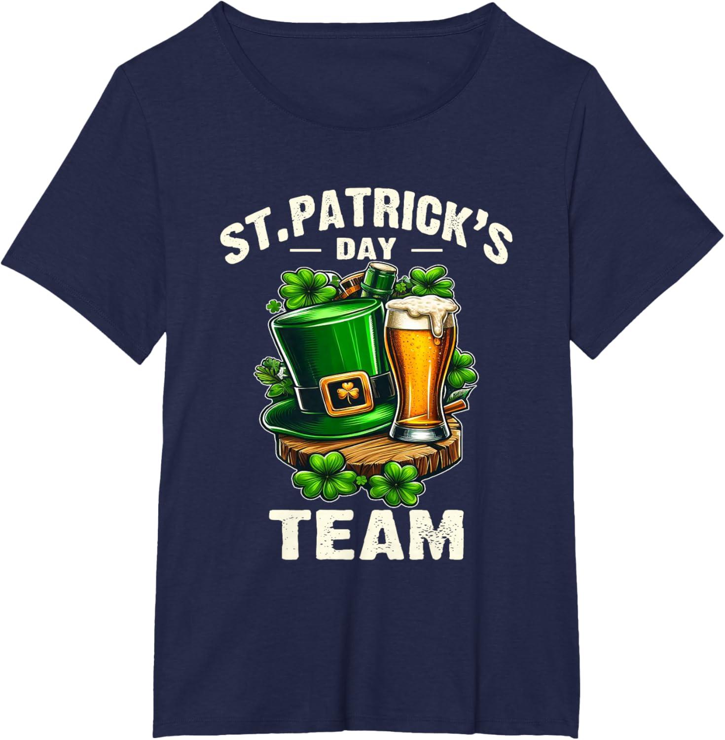 imageStPatricks Team lquipe De La Saint Patrick Bire Humour TShirtBleu Marine