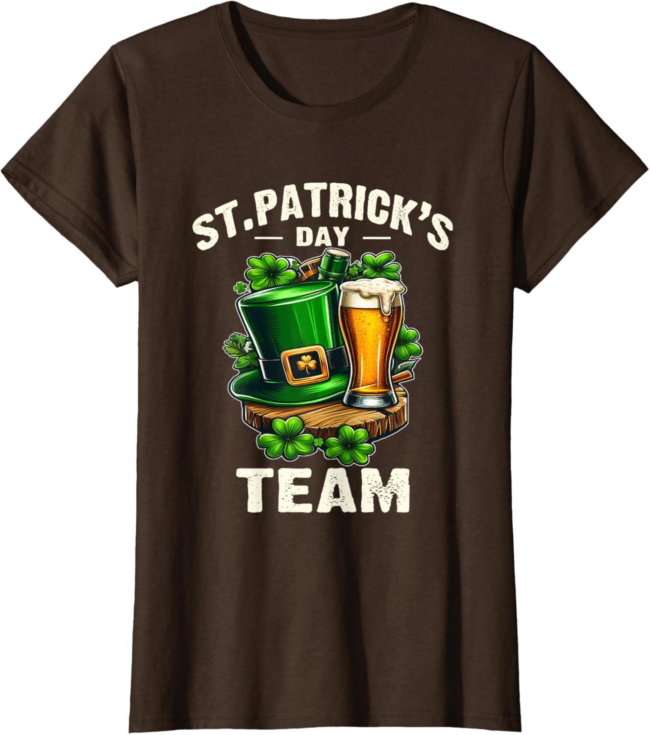 imageStPatricks Team lquipe De La Saint Patrick Bire Humour TShirtMarron