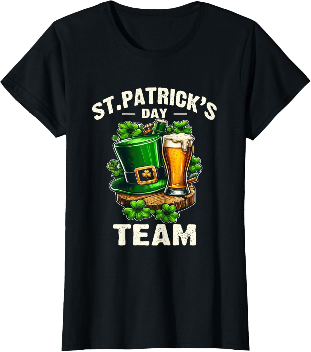 imageStPatricks Team lquipe De La Saint Patrick Bire Humour TShirtNoir