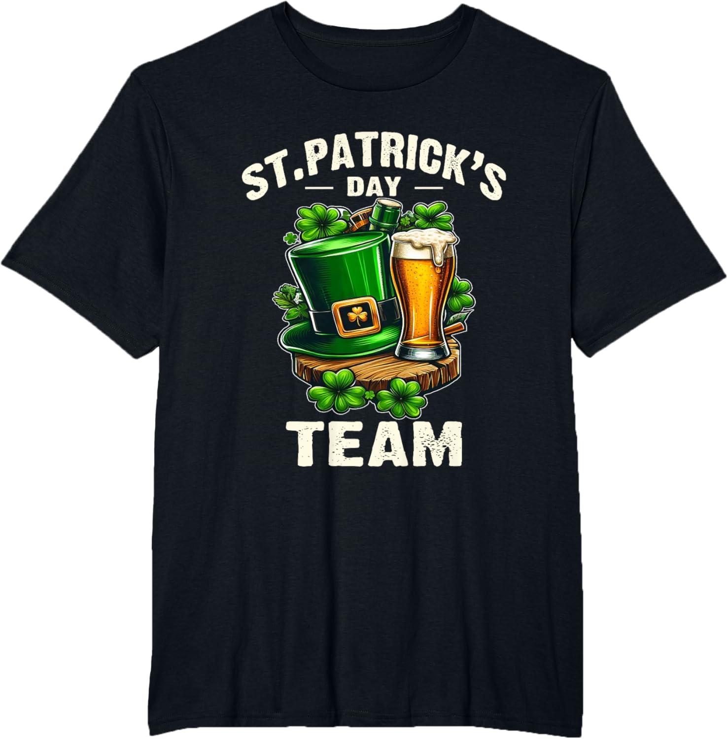 imageStPatricks Team lquipe De La Saint Patrick Bire Humour TShirtNoir