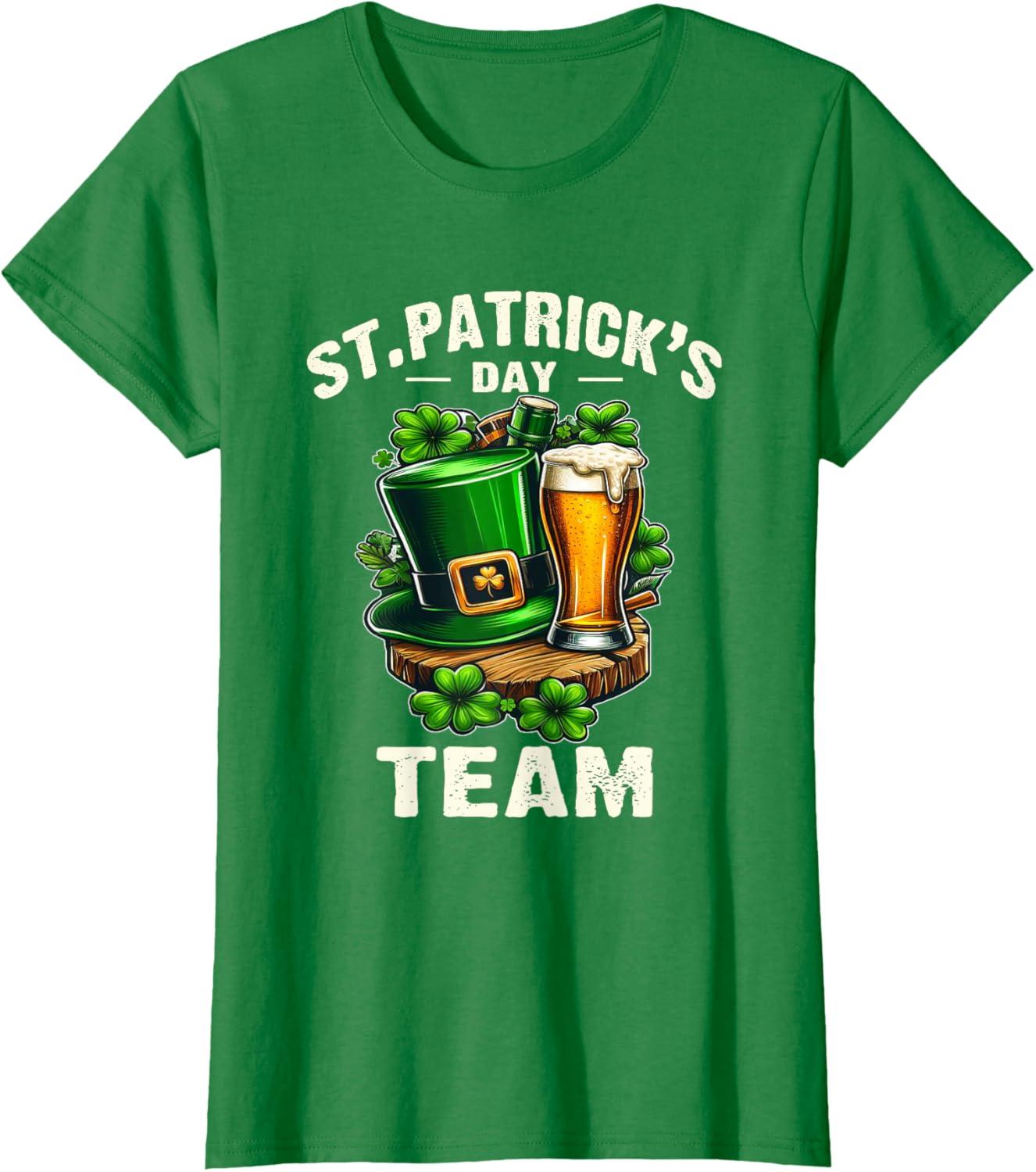 imageStPatricks Team lquipe De La Saint Patrick Bire Humour TShirtVert Kelly