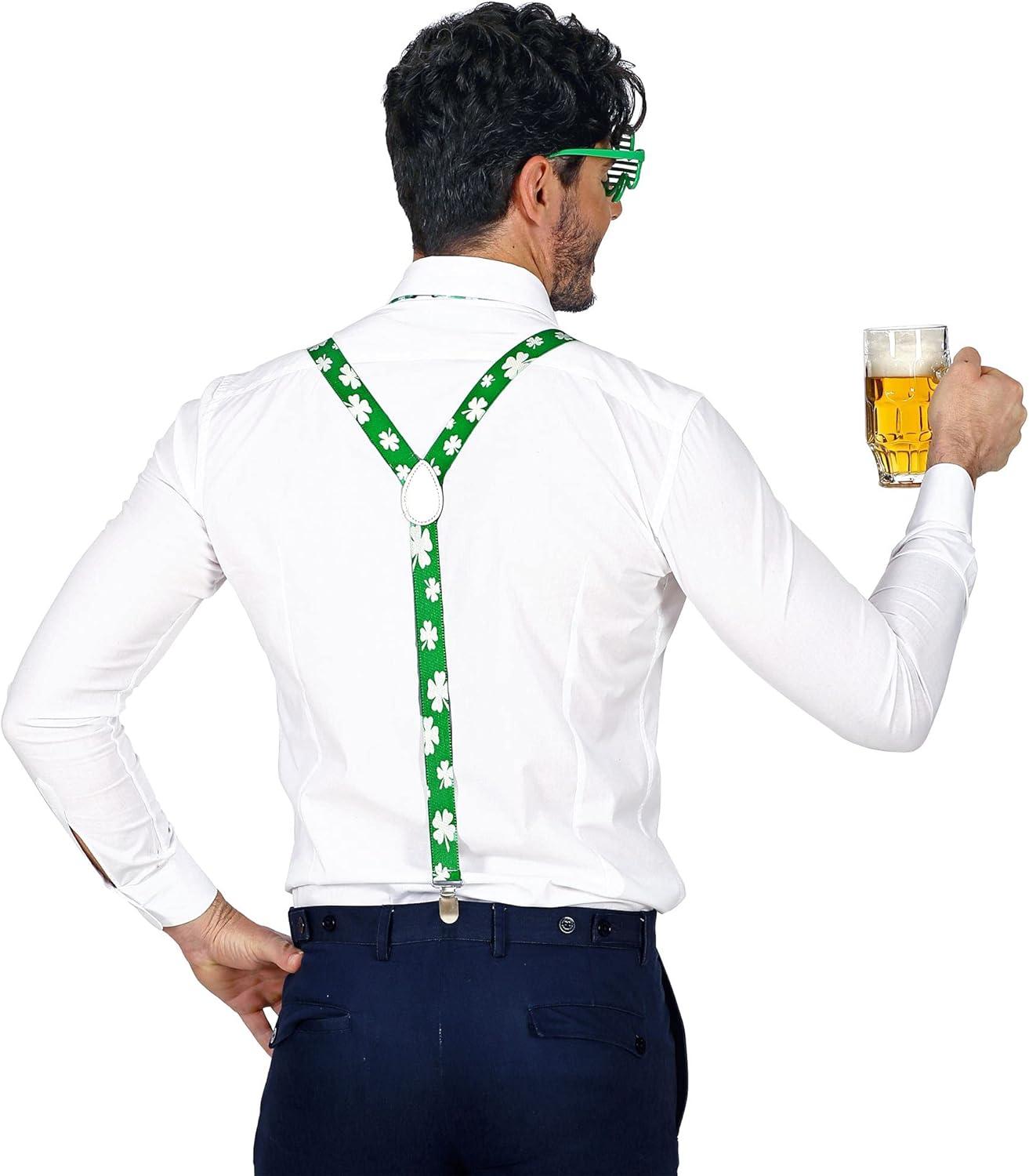 imageWIDMANN Unisex Santa set glasses suspenders and bow tieVert