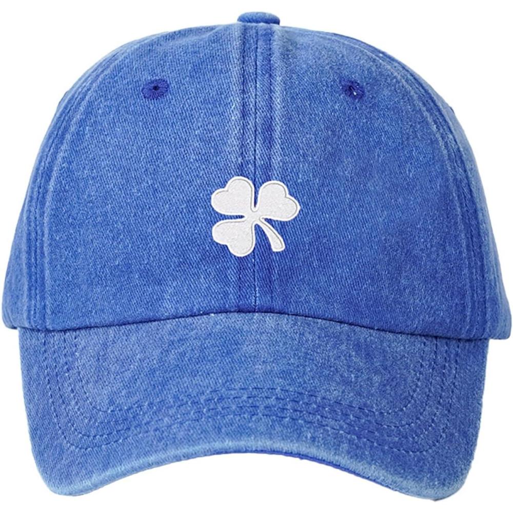 imageCasquette de baseball pour la SaintPatrick Chapeau brod trfle rglable Chapeaux irlandais pour homme et femme Accessoires de dguisement irlandaisBleu