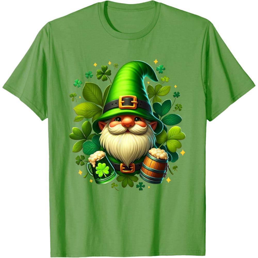 imageGNOME De La Saint Patrick Shamrock St Patricks GNOME TShirtHerbe