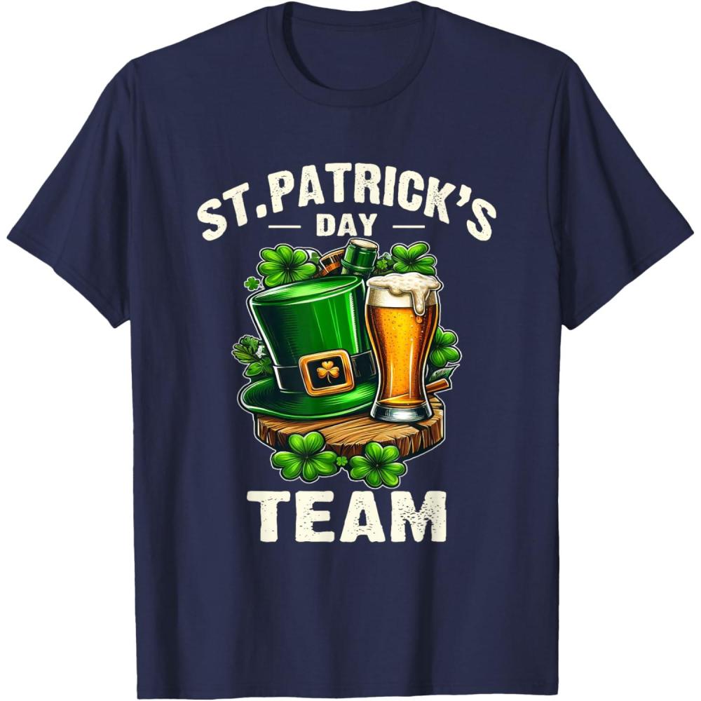 imageStPatricks Team lquipe De La Saint Patrick Bire Humour TShirtBleu Marine