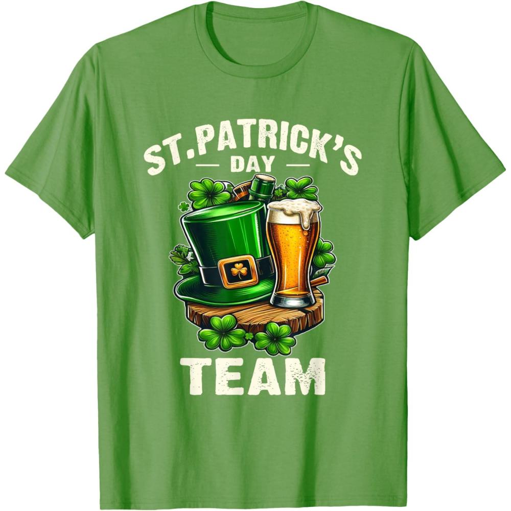 imageStPatricks Team lquipe De La Saint Patrick Bire Humour TShirtHerbe