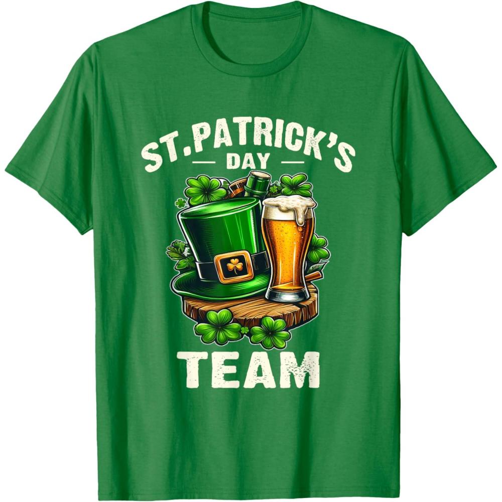 imageStPatricks Team lquipe De La Saint Patrick Bire Humour TShirtVert Kelly