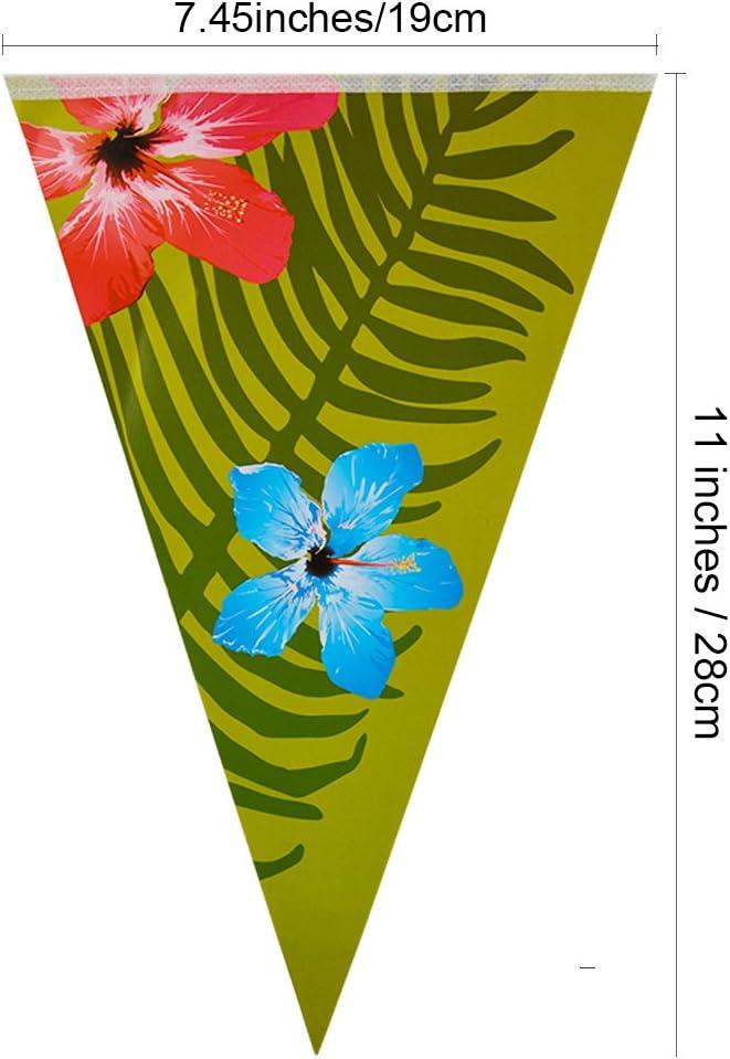 imageFEPITO 4 Pack Hawaen Bruant Bannire Luau Party Tropicale Fte Bruant Totalement 12 Mtres2 pcs
