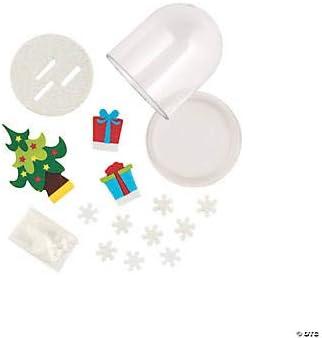 imageFun Express Lot de 6 boules neige de Nol paillettes pour enfants