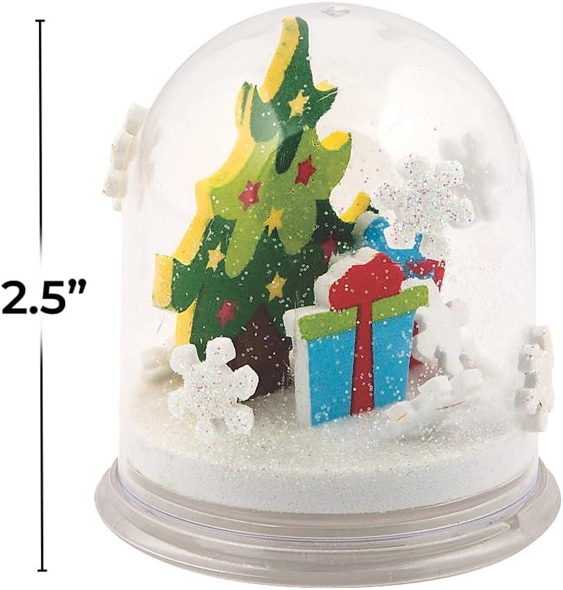 imageFun Express Lot de 6 boules neige de Nol paillettes pour enfants