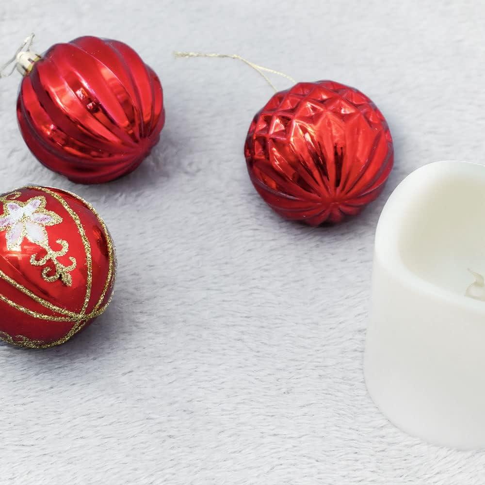 imageUten 50pcs Boules Dores de Nol Belles Suspendre pour Arbres de Nol Ftes Mariages Dcorations 4 cmRouge6cm