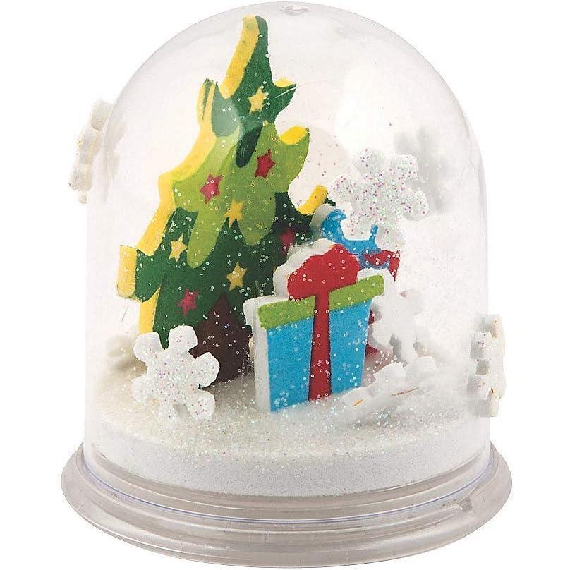 imageFun Express Lot de 6 boules neige de Nol paillettes pour enfants