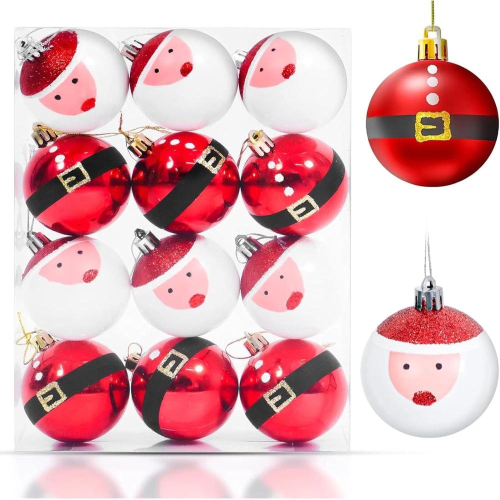 imageUten 50pcs Boules Dores de Nol Belles Suspendre pour Arbres de Nol Ftes Mariages Dcorations 4 cmRouge Couleurs6cm